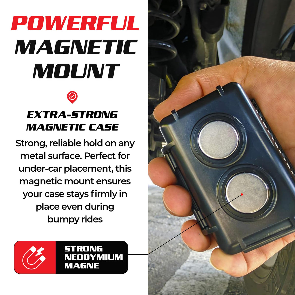 Spy Spot Magnetic Mount Weatherproof Case for GPS Trackers - Stash Lock Box for Items, Key Holder Under Vehicles - Fits GL200, GL 300, GL300W, GL300MA