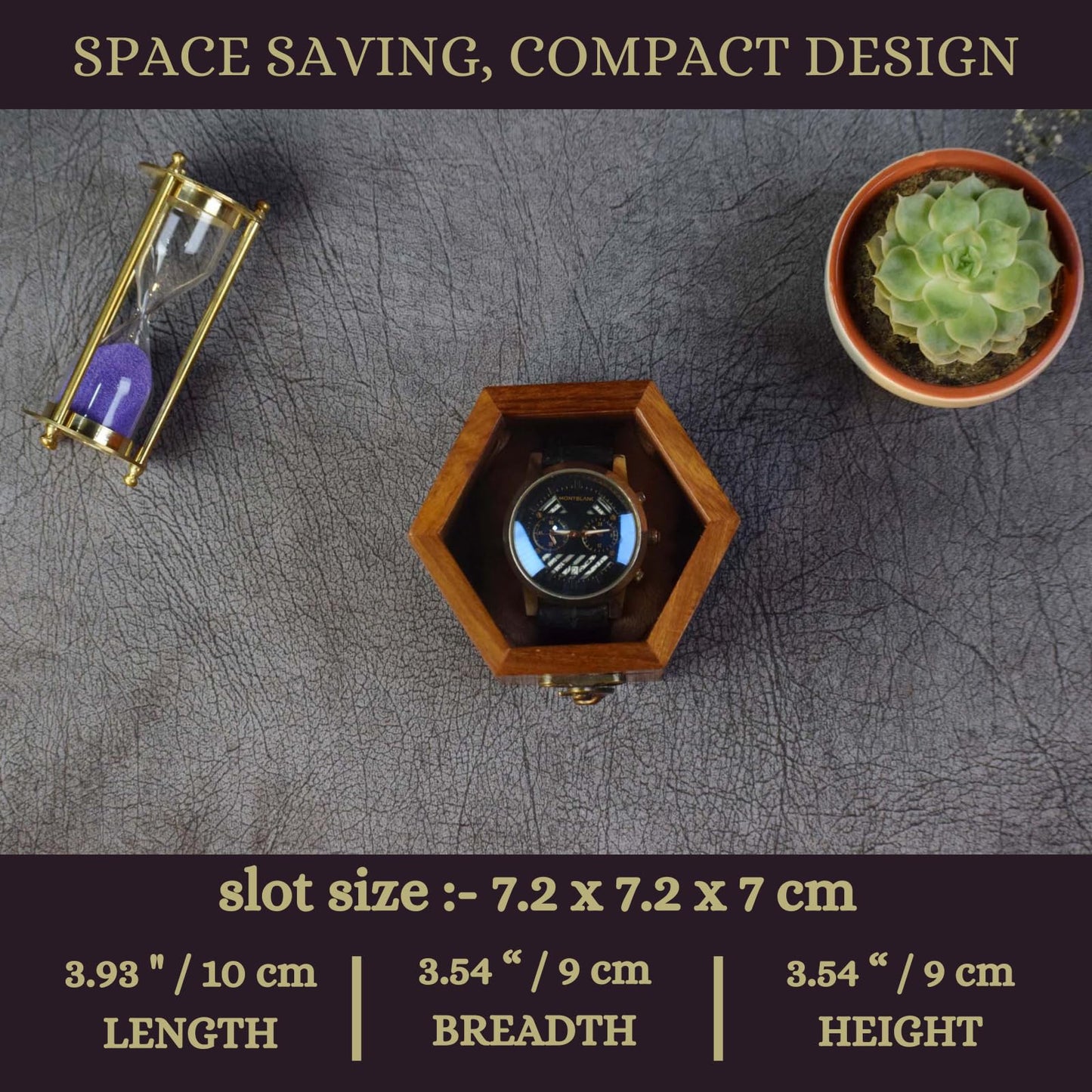 Watch Box for Men, Single Slot Watch Display Case Mens Watch Box Organizer, Dark Rosewood Watch Cases for Men Watch Storage, Valentines Gift Watch Organizer Holder Case for travel with Glass Lid