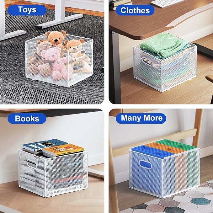 Samstar Hanging File Organizer, Mesh File Folder Organizer Crate Cabinet