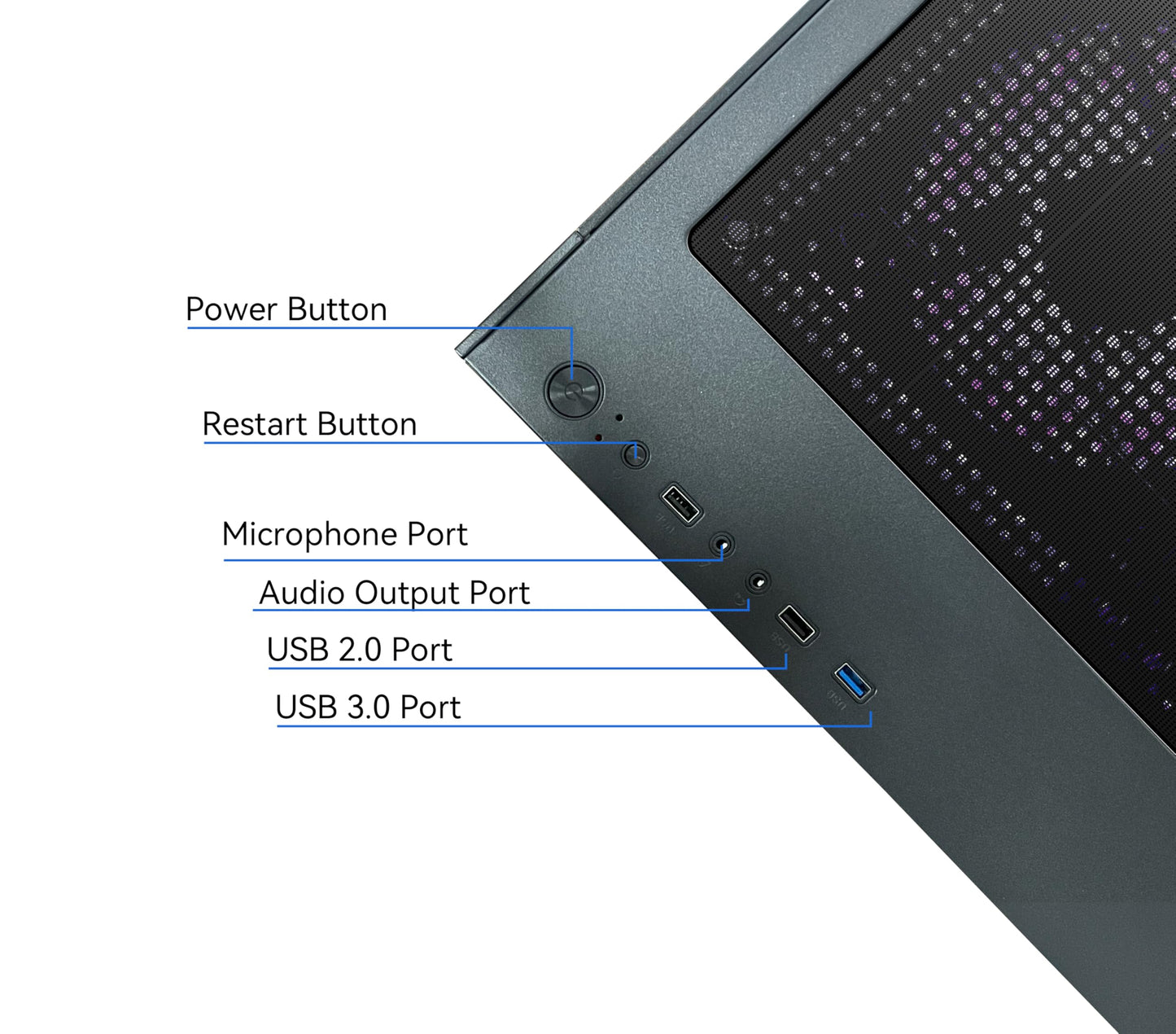 YAWYORE Gaming PC Desktop Computer AMD R5 5600GT 16GB 1TB NVMe Towers WiFi