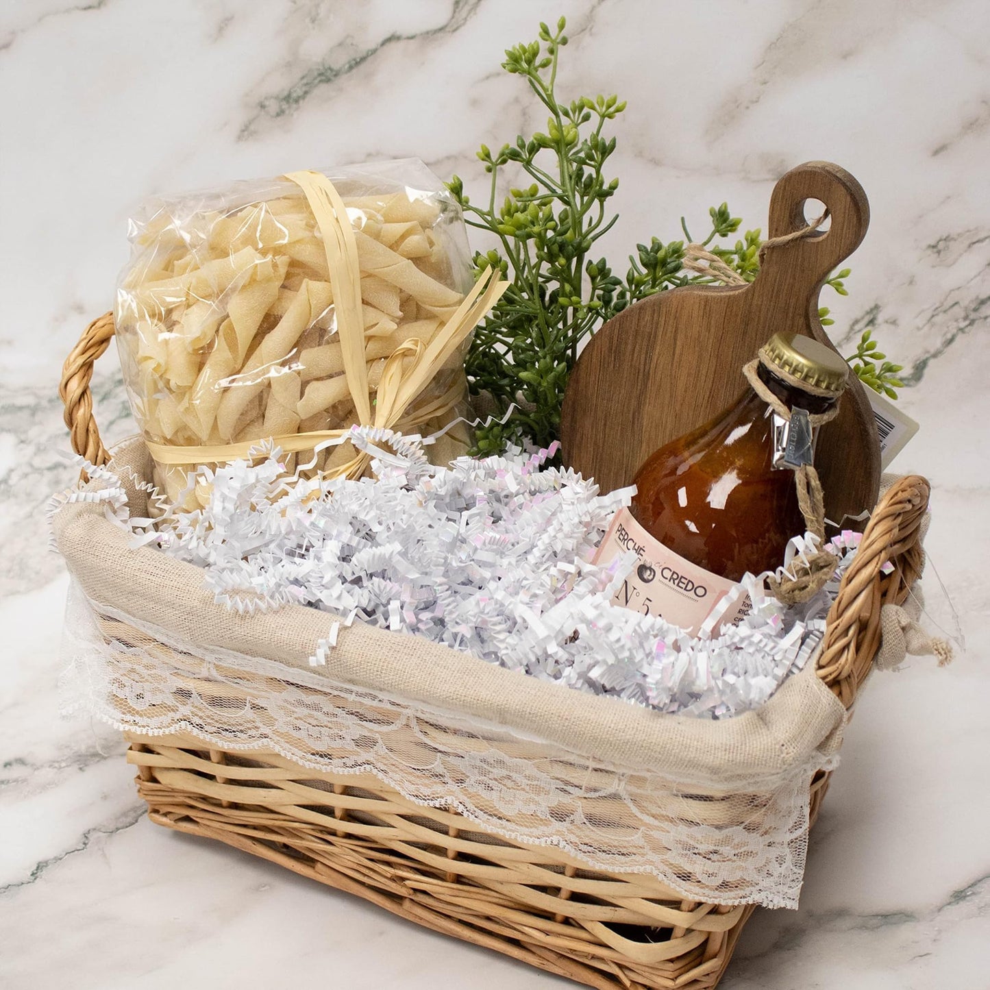 Uptotop 1 LB Crinkle Cut Paper Shred Filler for Gift Wrapping, Gift Basket Filling, Perfect for Birthday, Christmas, Thanksgiving, Halloween, Easter, Valentine's Day, Mother's Day, Father's Day, Wedding & Holiday Decor, Diamond White