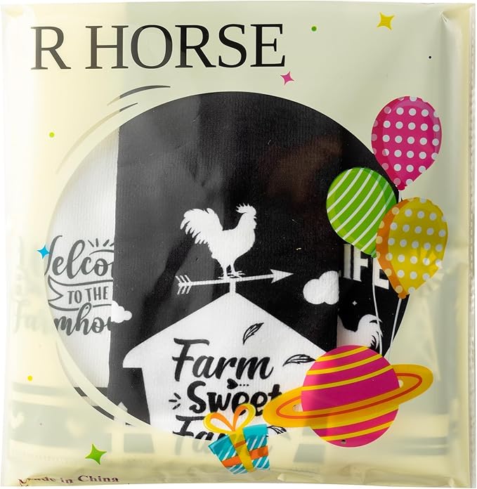 R HORSE Funny Chickens Kitchen Dish Towe