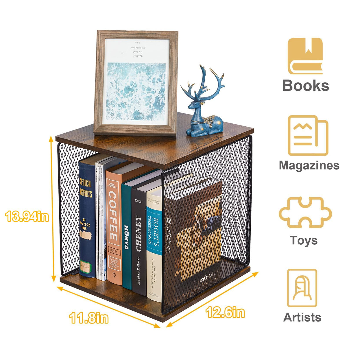 Dmevkic 3 Cube Vinyl Record Storage DIY Stackable 120-150 Records Visualize Album Storage Record Storage Crate