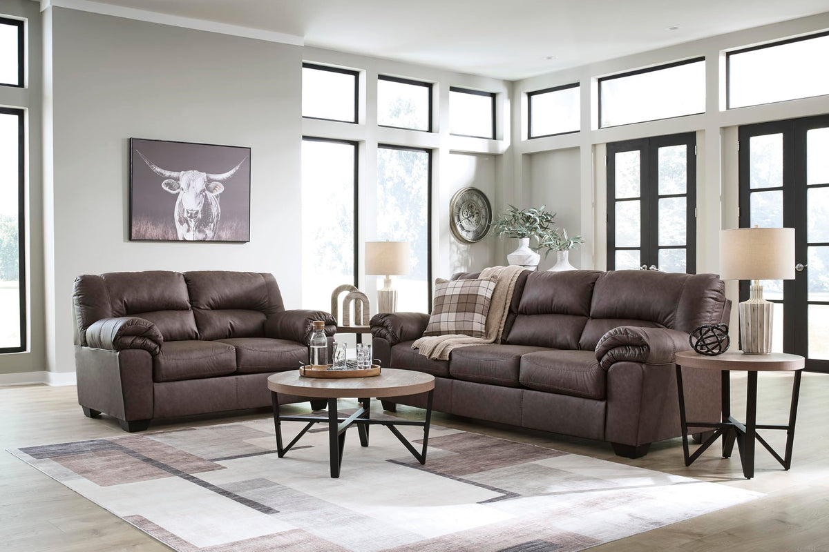 Signature Design by Ashley WalkerPoint Contemporary Sofa with Removable Cushion, Dark Brown