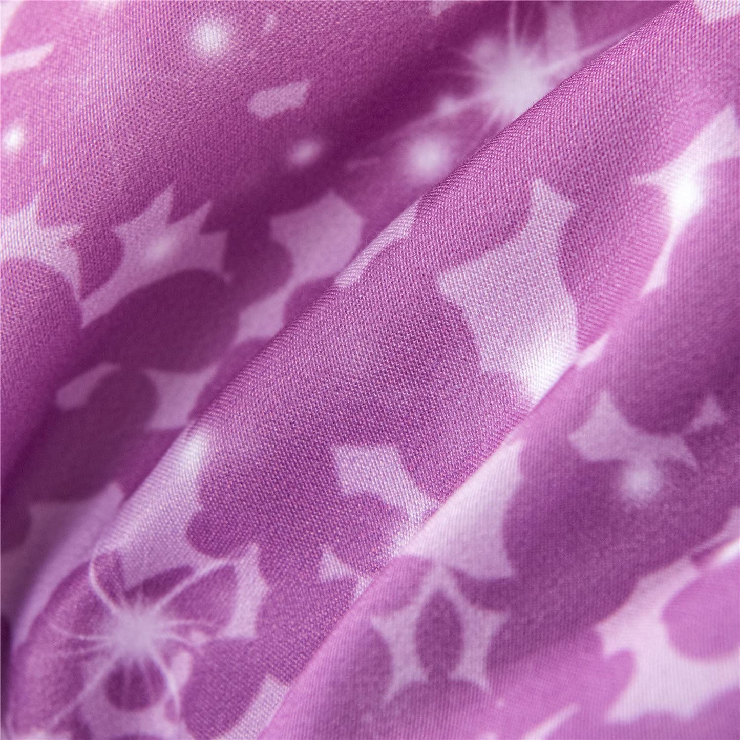 RYNGHIPY 6Pcs Twin Gradient Pink Purple Glitter Comforter Sets for Teens Girls Kids, Colorful Rainbow Glitter Themed Bedding Set