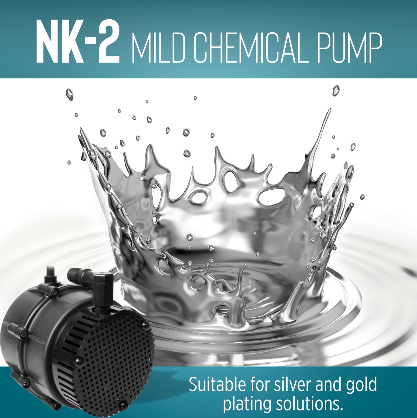 Little Giant NK-2 "NO-KORODE" Series, 115 Volt, 1/40 HP, 325 GPH Mild Acid, Alkalis and Hard Water Manual Submersible Pump with 18-Ft. Cord, Black, 527176