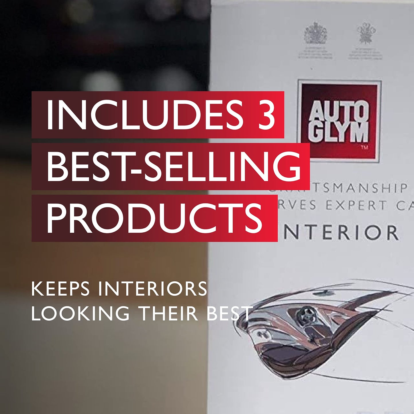 Autoglym The Collection - Perfect Interiors -- The Ideal Car Cleaning Kit That Includes Interior Shampoo, Fast Glass, and Vinyl & Rubber Care