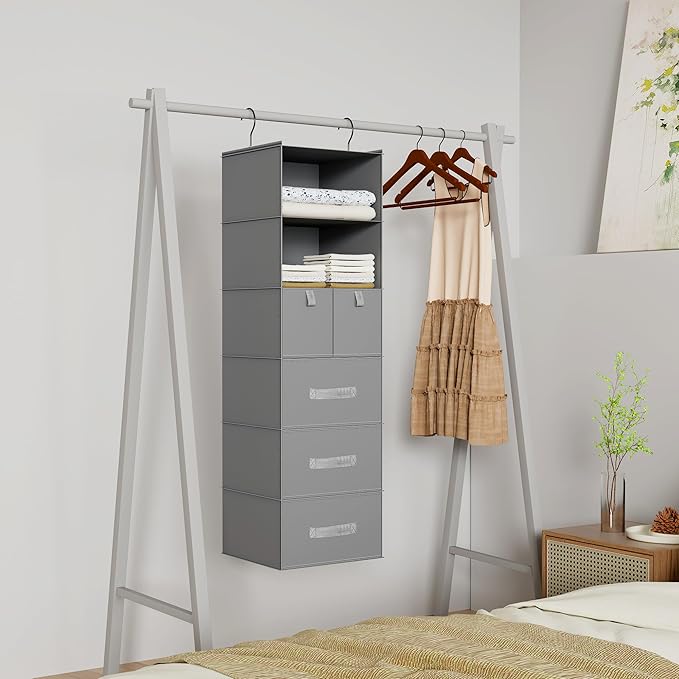 6-Shelves Hanging Closet Organizer