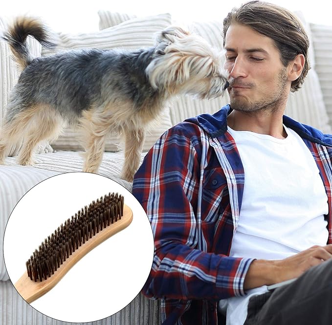 3 Pieces Wood Cashmere Comb and Wood Sweater Shaver Comb Combo Pack Fabric