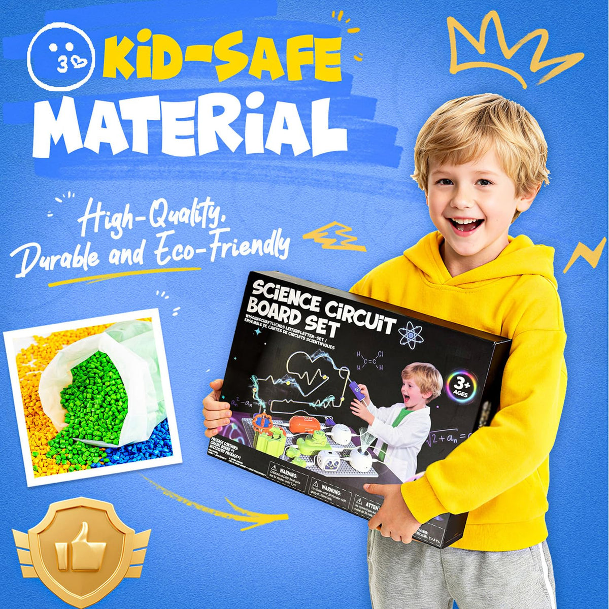 SMILESSKIDDO Science Kits for Kids | STEM Toys for Kid, Electronics Exploration Kit, Over 300 Projects, 16 Circuit Parts, STEM Toy Educational Gifts for Kid Boys Girls Ages 3 4 5 6 7 8 9 10 11 12