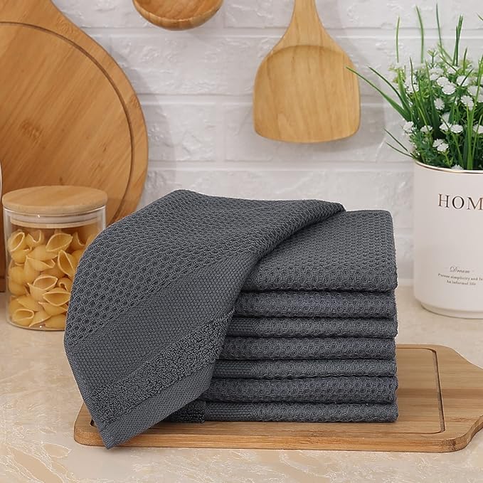 Homaxy 100% Cotton Dish Cloths, 8 Pack