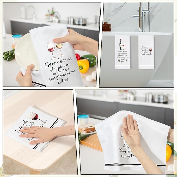 GROBRO7 Funny Wine Hand Towel