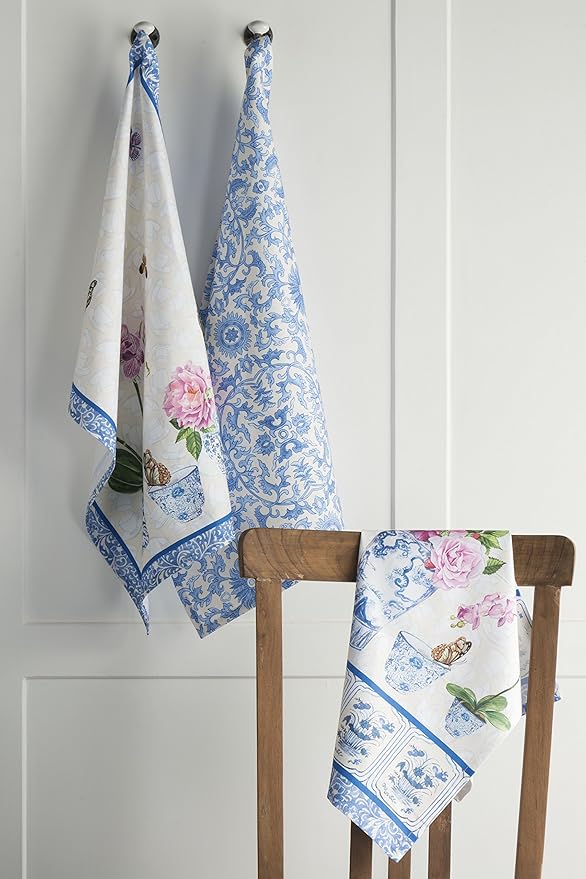 Maison d' Hermine Kitchen Towels Set of 3 100% Cotton 27.50" x 20" Reusable