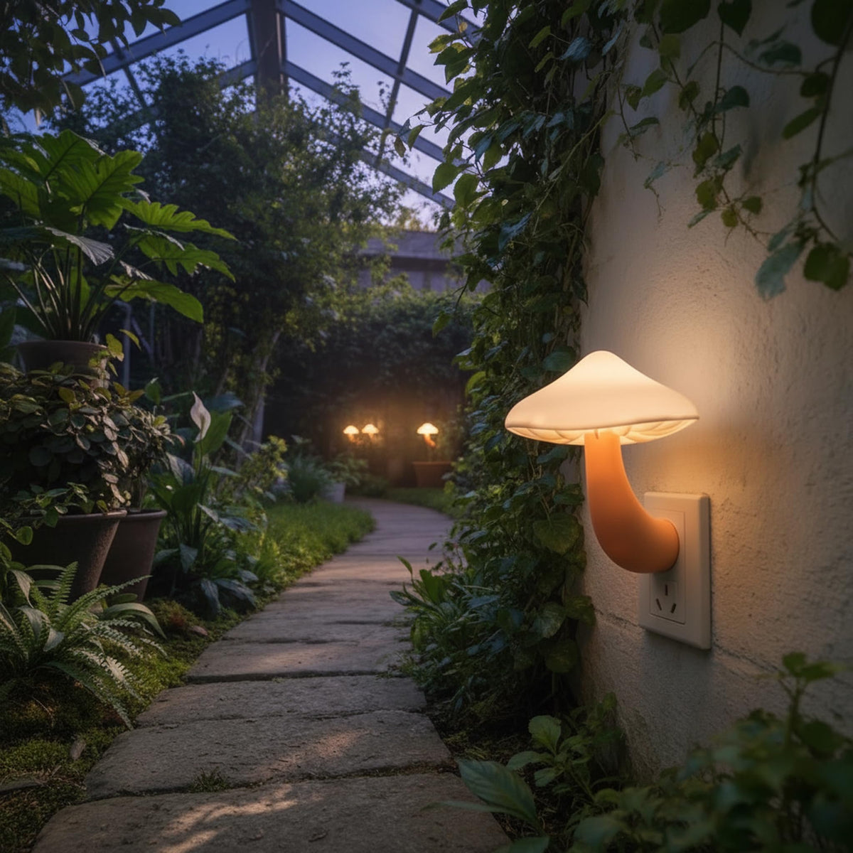 AUSAYE 4 Pack Mushroom Night Light Plug in Sensor Light, Color Changing Lamp LED Nightlights for Kids, Adults, Bedroom, Bathroom,Hallway, Stairs, Kitchen