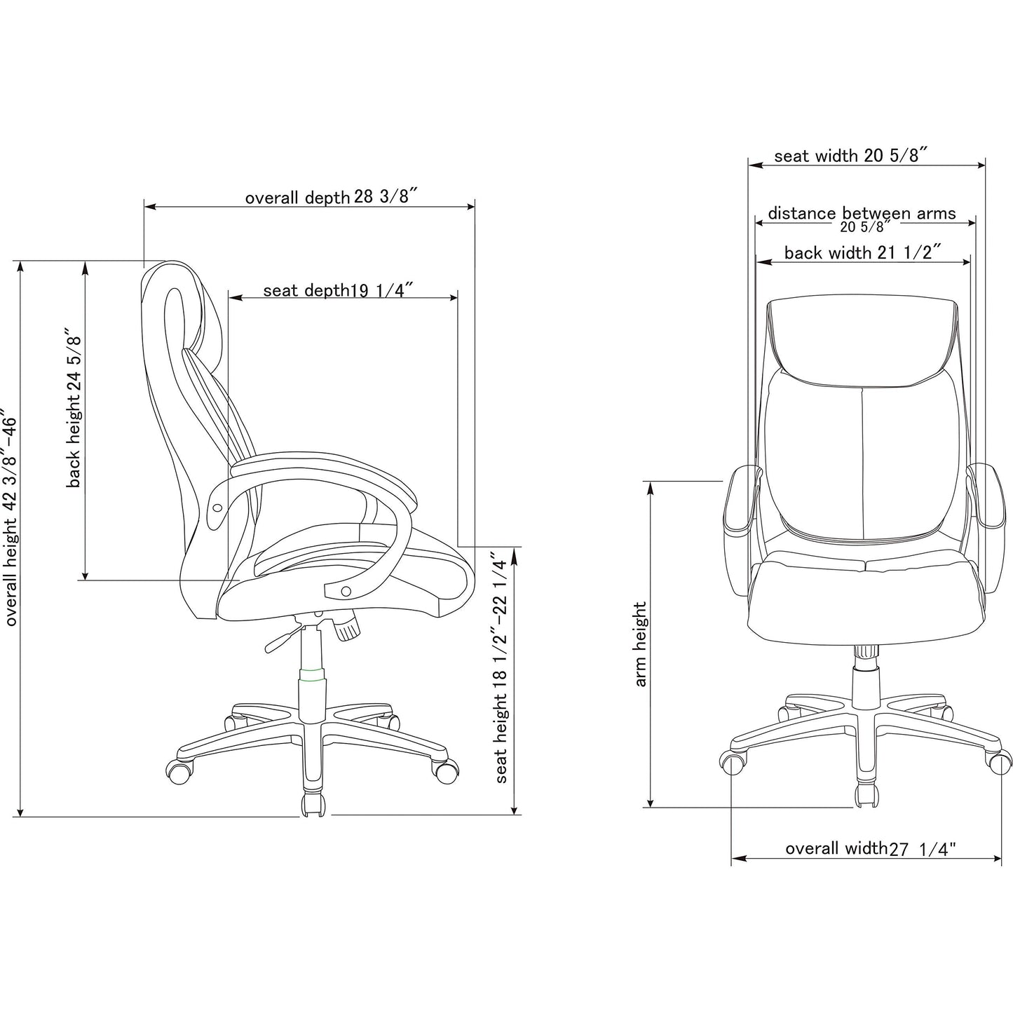 Lorell Brown Executive Chair