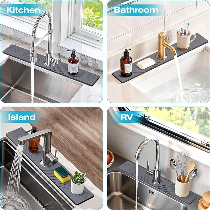 Stone Faucet Mat for Kitchen Sink