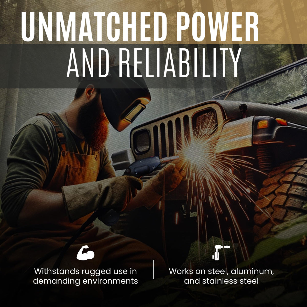 ReadyWelder by Broco Portable Welding Machine, Car Battery Powered Gas MIG Welder, On-the-Go Welding for Steel, Aluminum & More, Includes Carrying Case