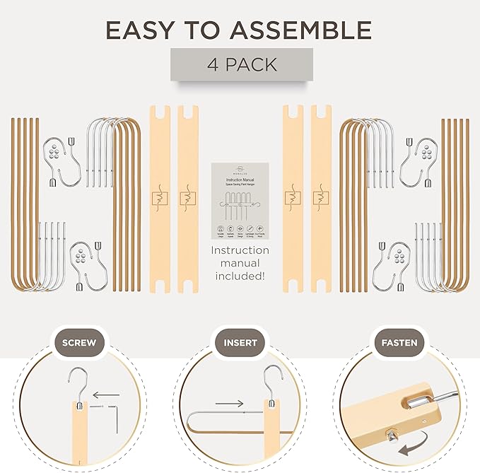 MORALVE Pants Hangers Space Saving