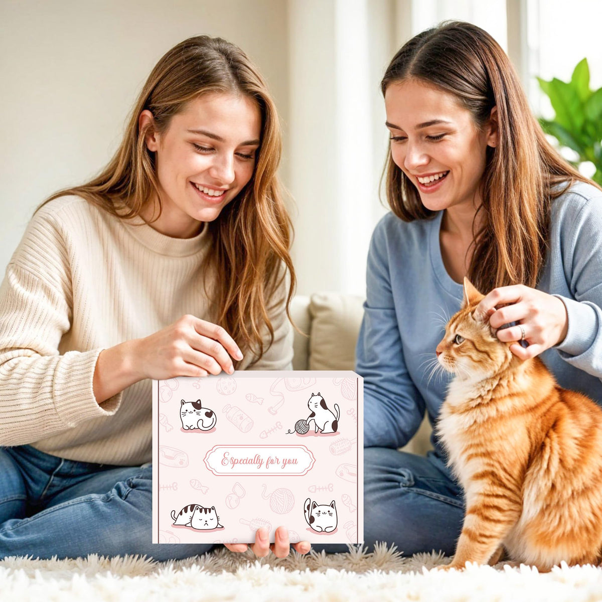 Verouis Cat Mom Gifts for Women Unique Cat Themed Gift for Cats Lovers Gifts for Women Funny Cats Accessories for Woman - Kitty Paw Socks Keychain Pen Candle Cup Sticky Notes Makeup Bag Card