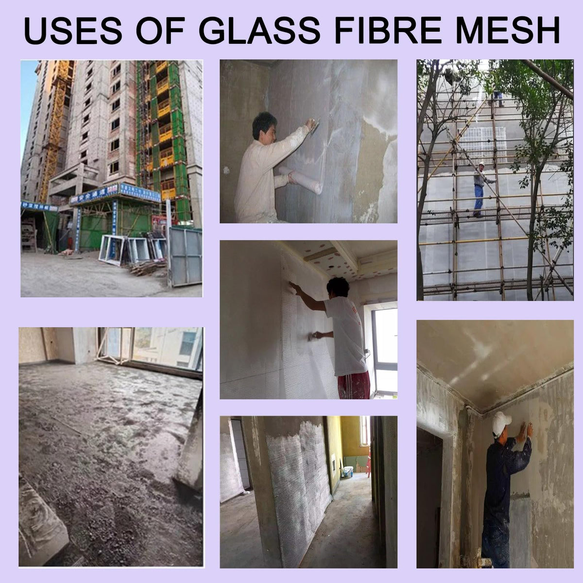 TONZHDA Heavy-Duty Fiberglass Mesh Roll Plastering Mesh Stucco Fibreglass Reinforcing Mesh for Wall Plastering Rendering Tiling Gypsum Seam Repair Large Size 160g/m²(Size:1 * 50m(3.2ft x 164ft))