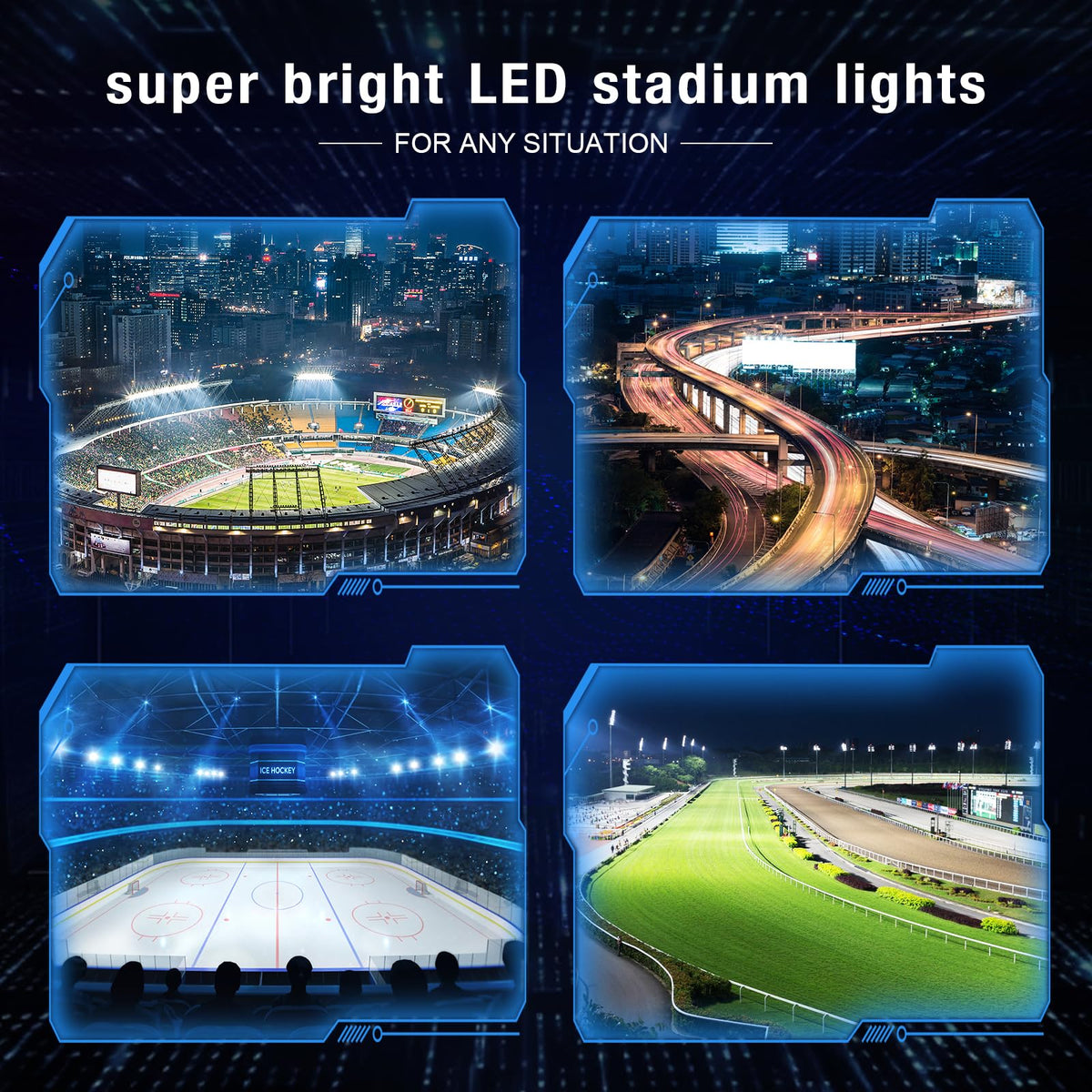 Tomourd 600W Dimmable LED Stadium Lights Outdoor, IP66 Waterproof 10KV Surge Protection Commercial Arena Flood Light, Daylight White High Mast Floodlight for Sport Court, Parking Lot Lighting