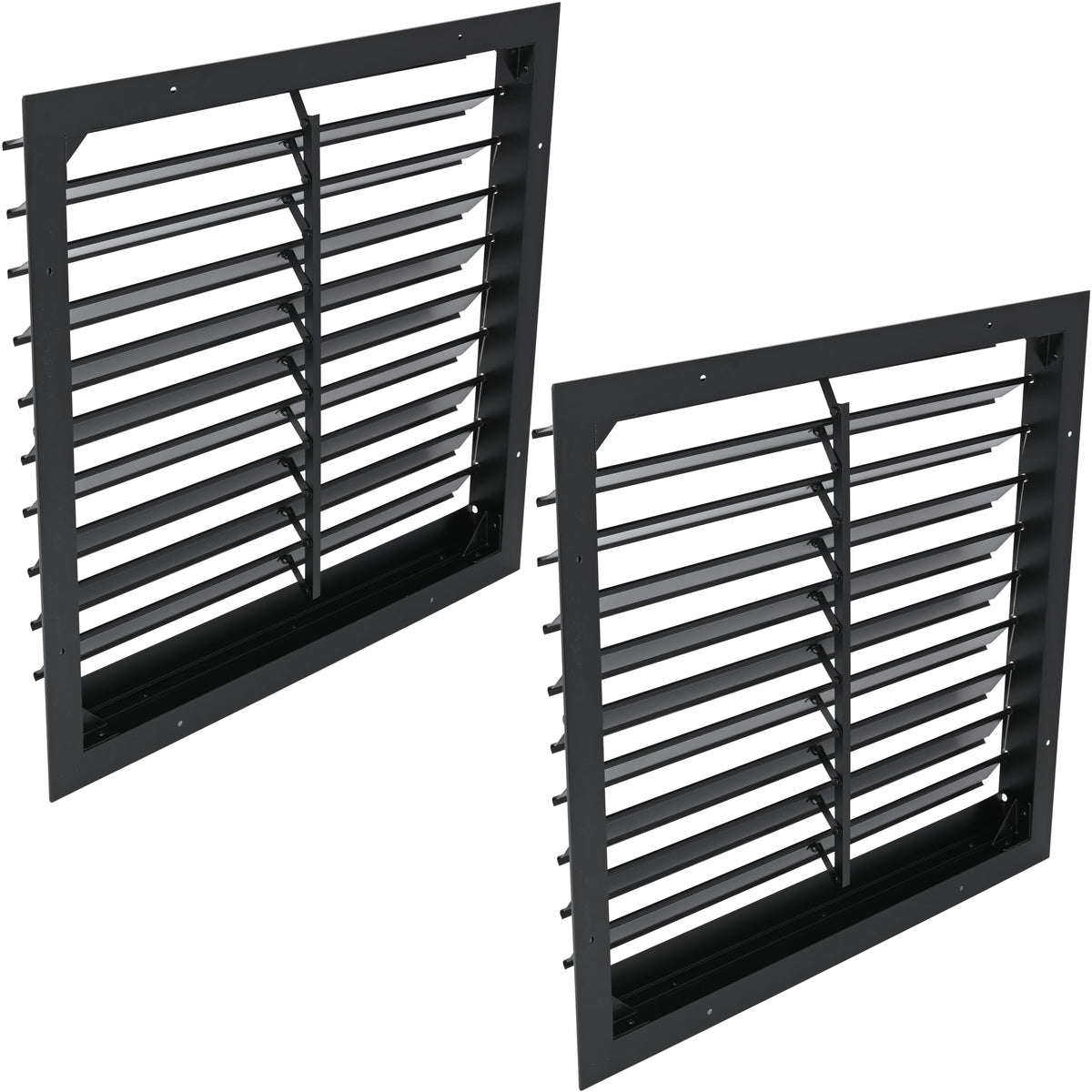 YAGEANNL 20 Inch Automatic Exhaust Shutter Louver Vent, 2Pcs Aluminum Gravity Shutters Louver for Windows Outside, Home Attics, Greenhouse Vent