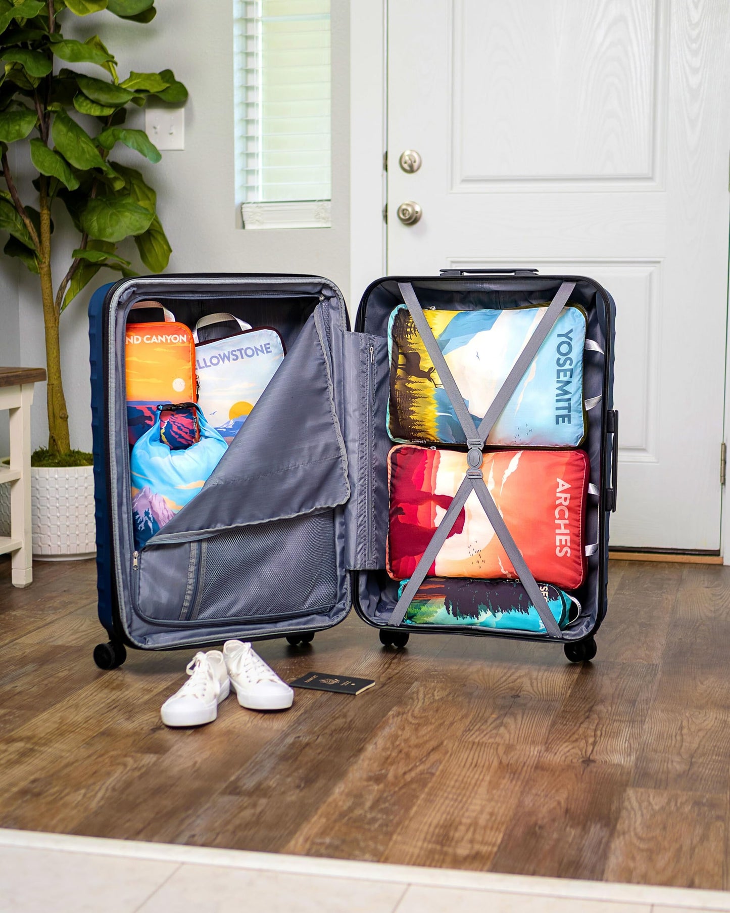 Packing Cubes for Travel-Extra Large Luggage Organizers 7 Piece Set-Ultralight, Expandable/Compression Bags for Clothes by TRIPPED Travel Gear (National Parks)