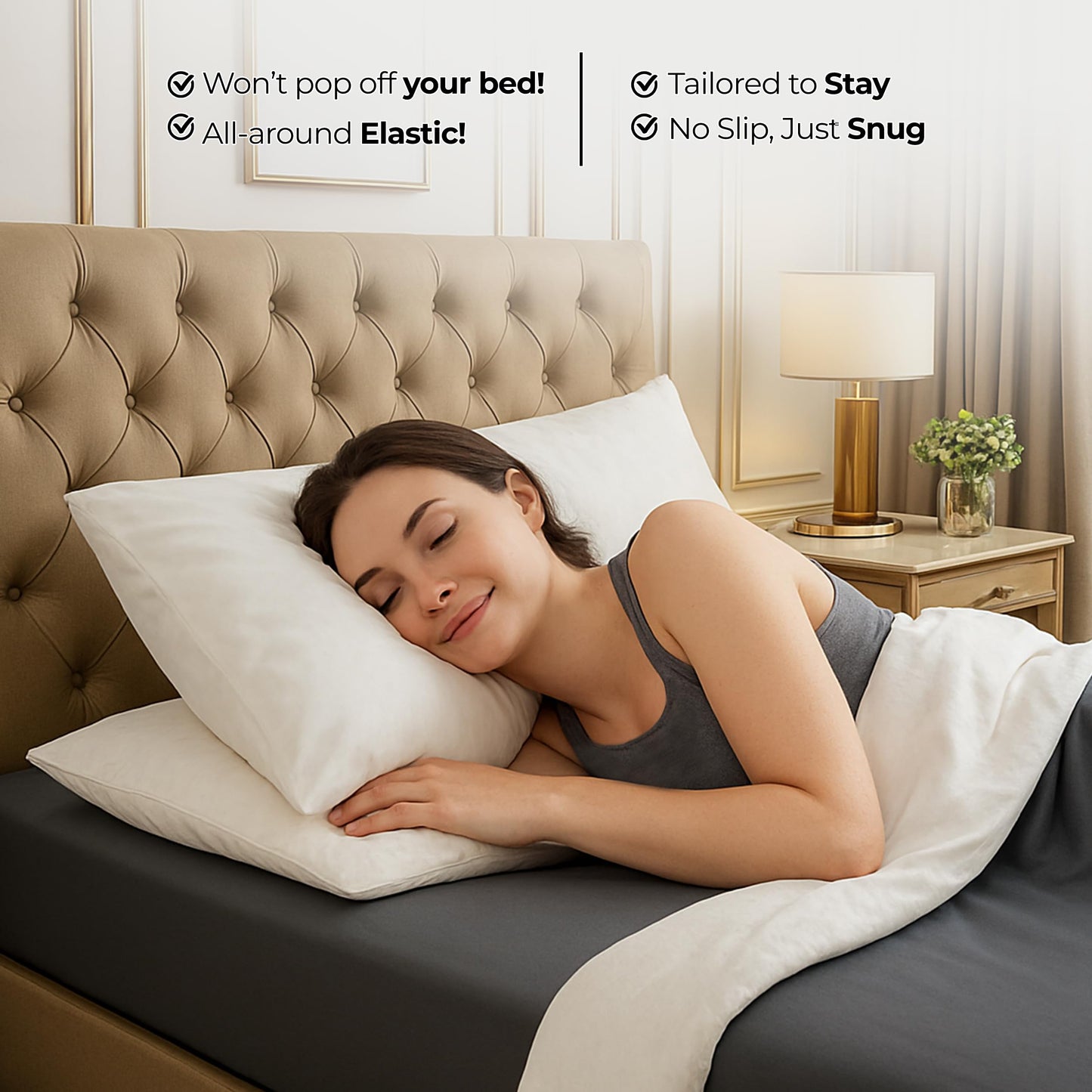 Utopia Bedding Queen Fitted Sheet - Bottom Sheet - Deep Pocket - Soft Microfiber - Shrinkage and Fade Resistant - Easy Care -1 Fitted Sheet Only (Grey)