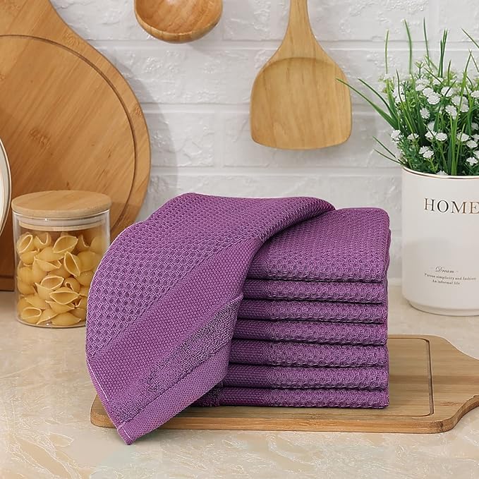 Homaxy 100% Cotton Dish Cloths, 8 Pack