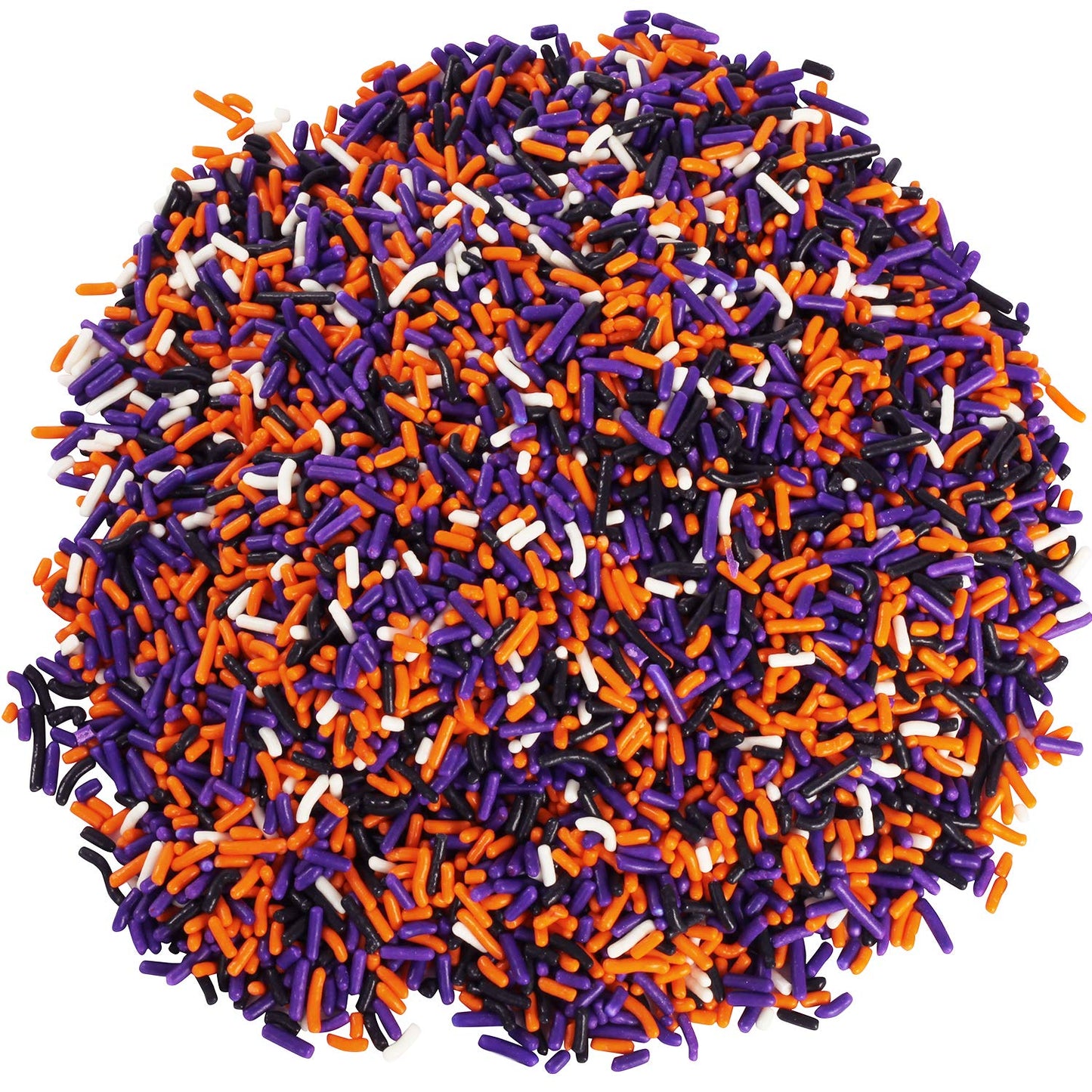 Halloween Sprinkles - Bulk Sprinkles -16 Oz - Orange, Black, Purple and White Jimmies - Spooky Halloween Sprinkles