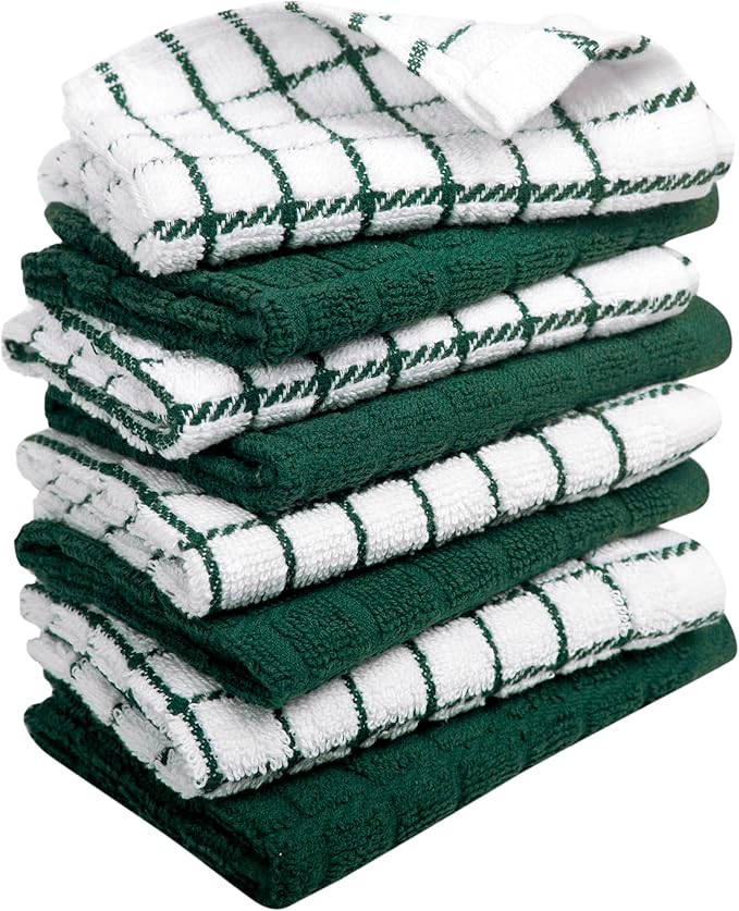 Bumble Dish Cloths | 12" x 12" | 100% Cotton Kitchen Towels | 405 GSM | Soft