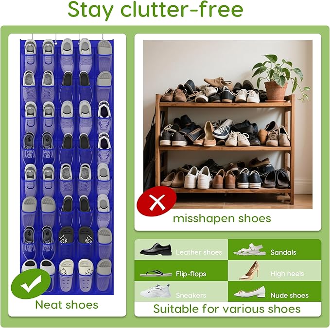 Unjumbly Over the Door Shoe Organizer