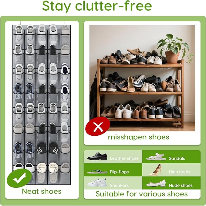 Unjumbly Over the Door Shoe Organizer
