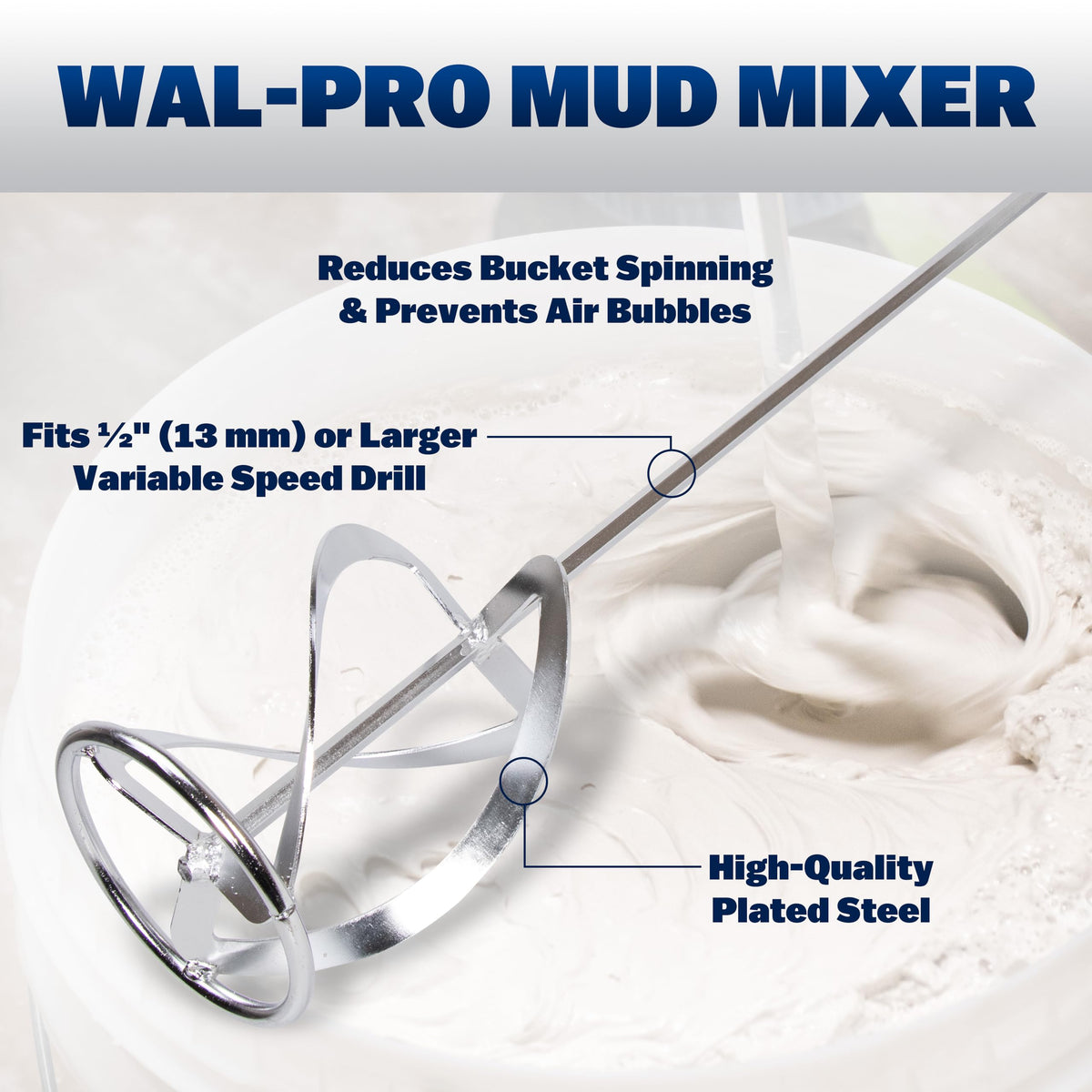 WAL-BOARD TOOLS Deluxe Drywall Finishing Tool Kit, Mud Pan, MultiTool, Taping Knife, Bucket Scoop, Saw, Mud Mixer, DTKFNSH2