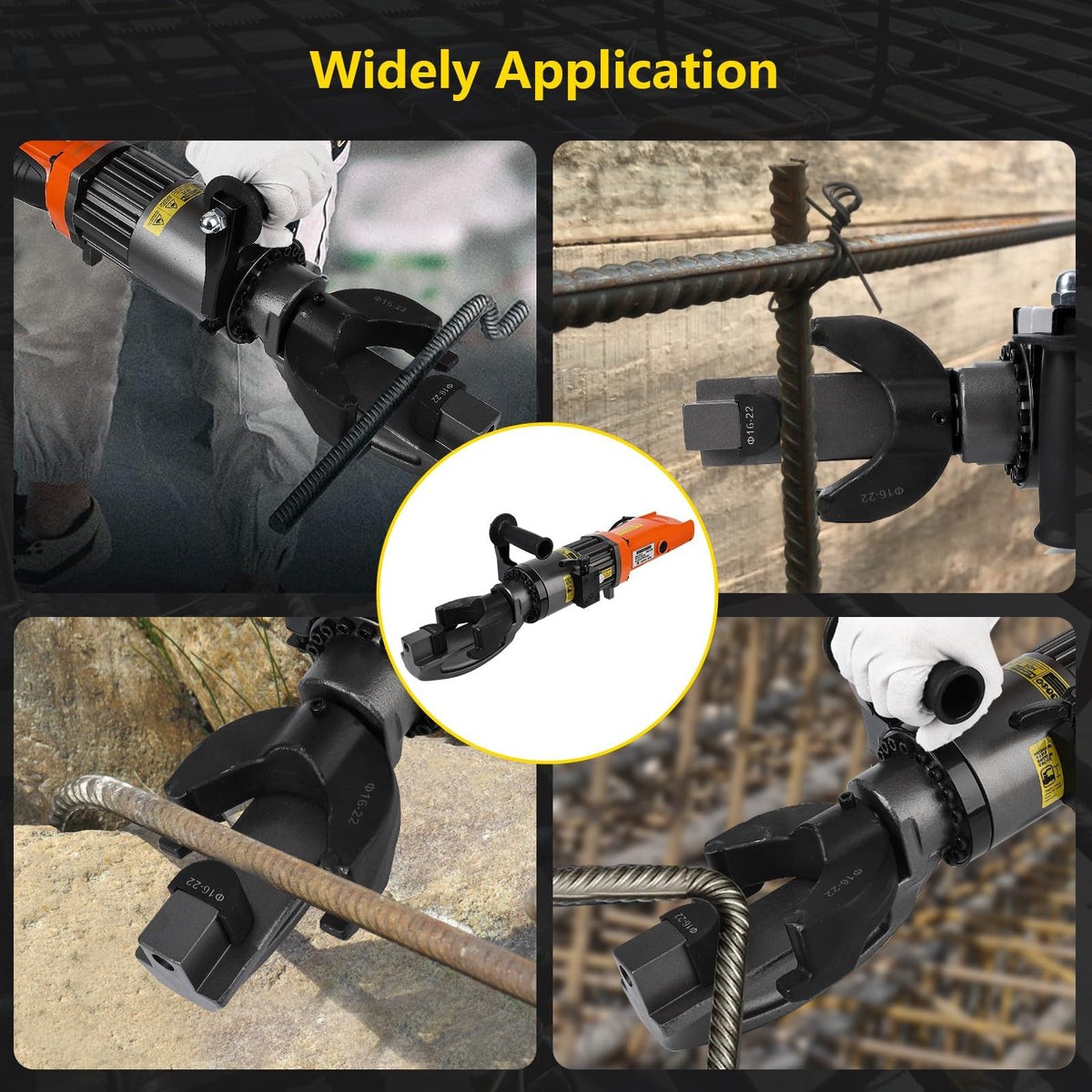 GarveeTech 1200W Electric Hydraulic Rebar Bender Tool,110V, Bending up to 7/8 in #7 22 mm Rebar, Bending Angle0-130°, Hand Held Bender Machine for Rod Steel Bar (1200W NRB-22)