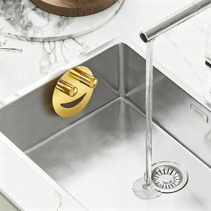 Stainless Steel Smiley Face Sponge Holder, Kitchen Accessories Decor