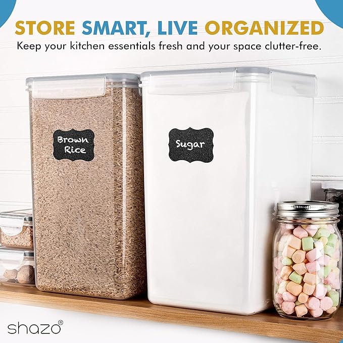Shazo 2 PC Extra Large Bulk Food Storage Containers