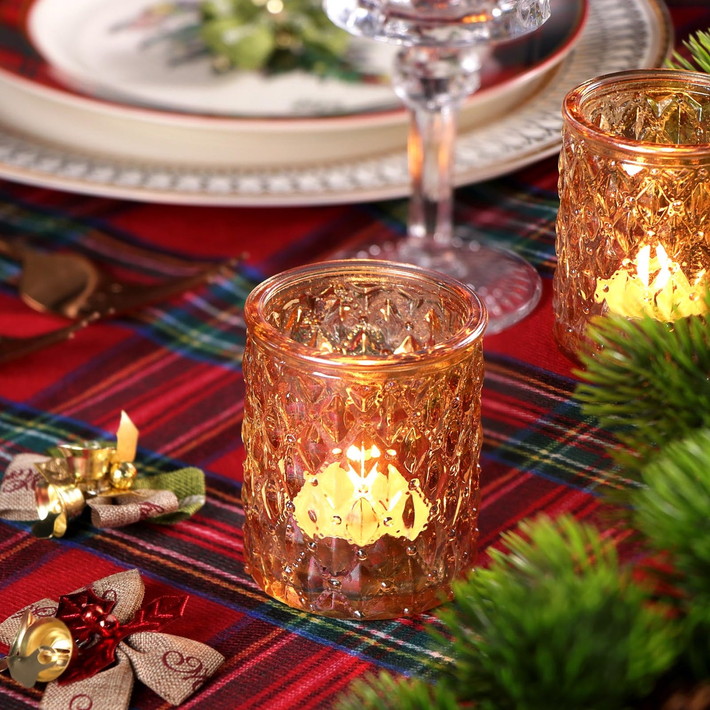 36 Pcs Gold Votive Candle Holders, Tealight Candle Holder Glass for Table Centerpieces, Gold Candle Holders for Wedding Decor, Bridal Shower & Home Parties Supplies Decor