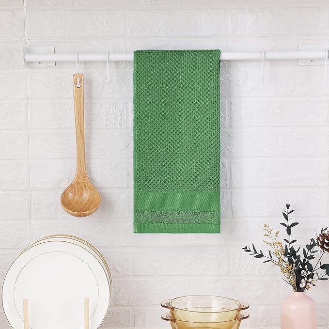 Homaxy 100% Cotton Waffle Weave Kitchen Towels, 13 x 28 Inches Super Absorbent