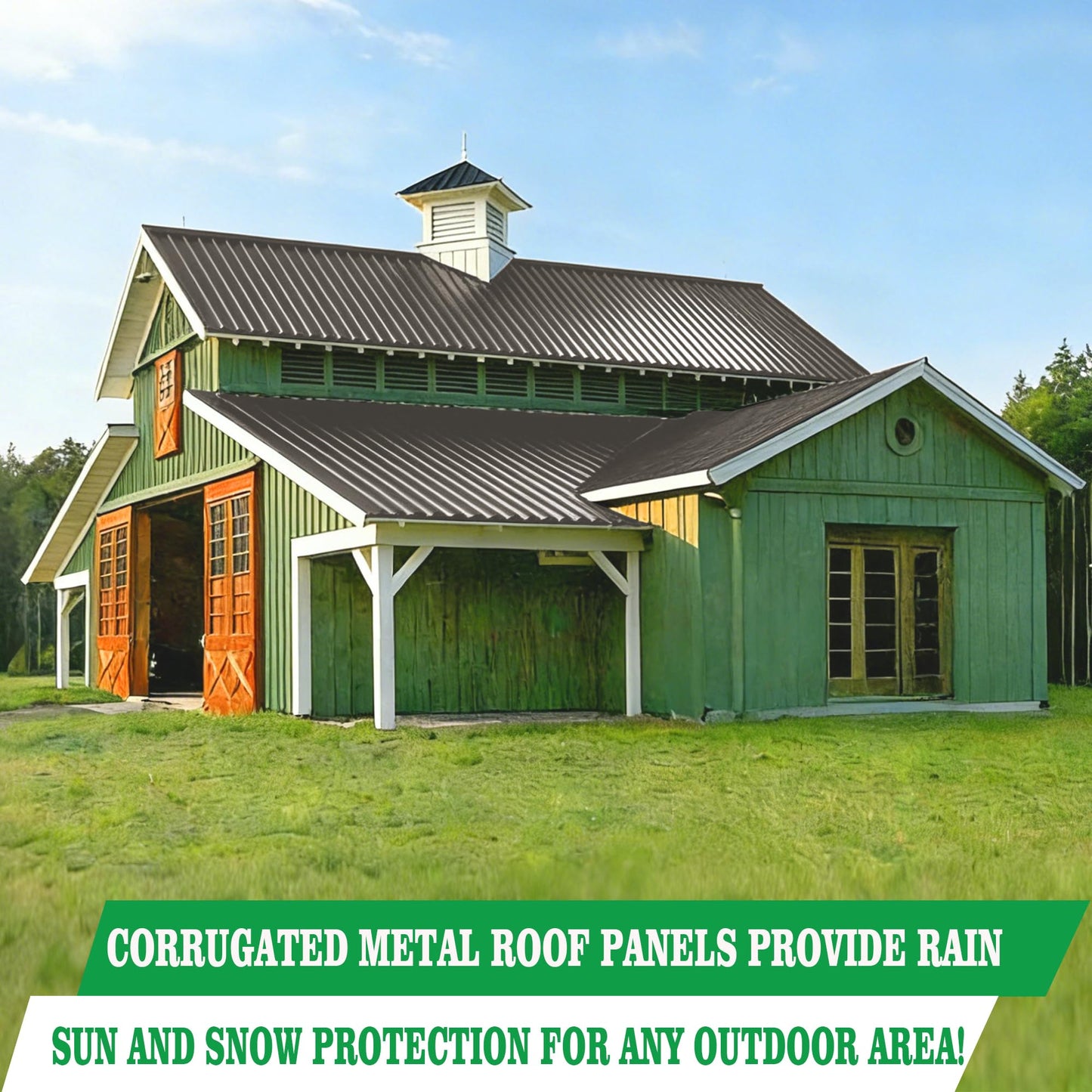25pcs Metal Roofing Panels, 60.63'' L ×17.72'' W 182.34 ft² Corrugated Metal Sheets, Galvanized Steel Roof Fence Panels for Mobile Homes, Garages, Chicken Coop, Sheds, Stables, Patio, Warm Gray