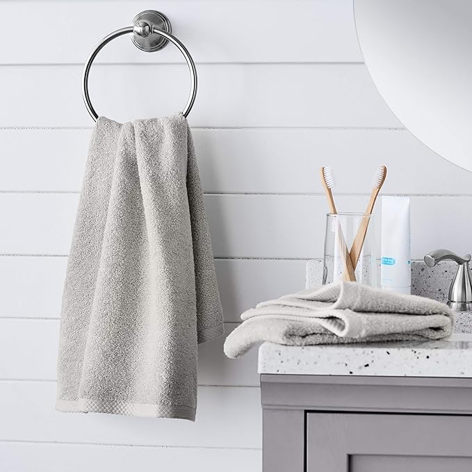 Amazon basics 100% cotton Lightweight quick-dry hand towel