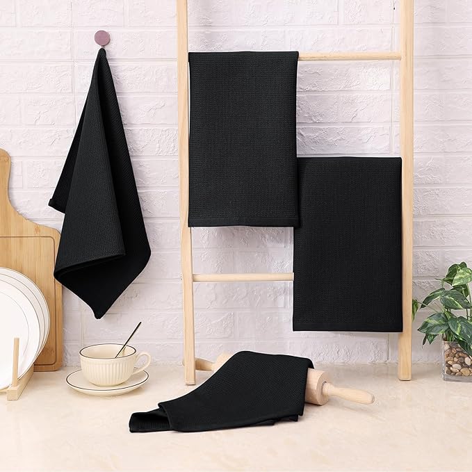 Homaxy 100% Cotton Waffle Weave Kitchen Towels