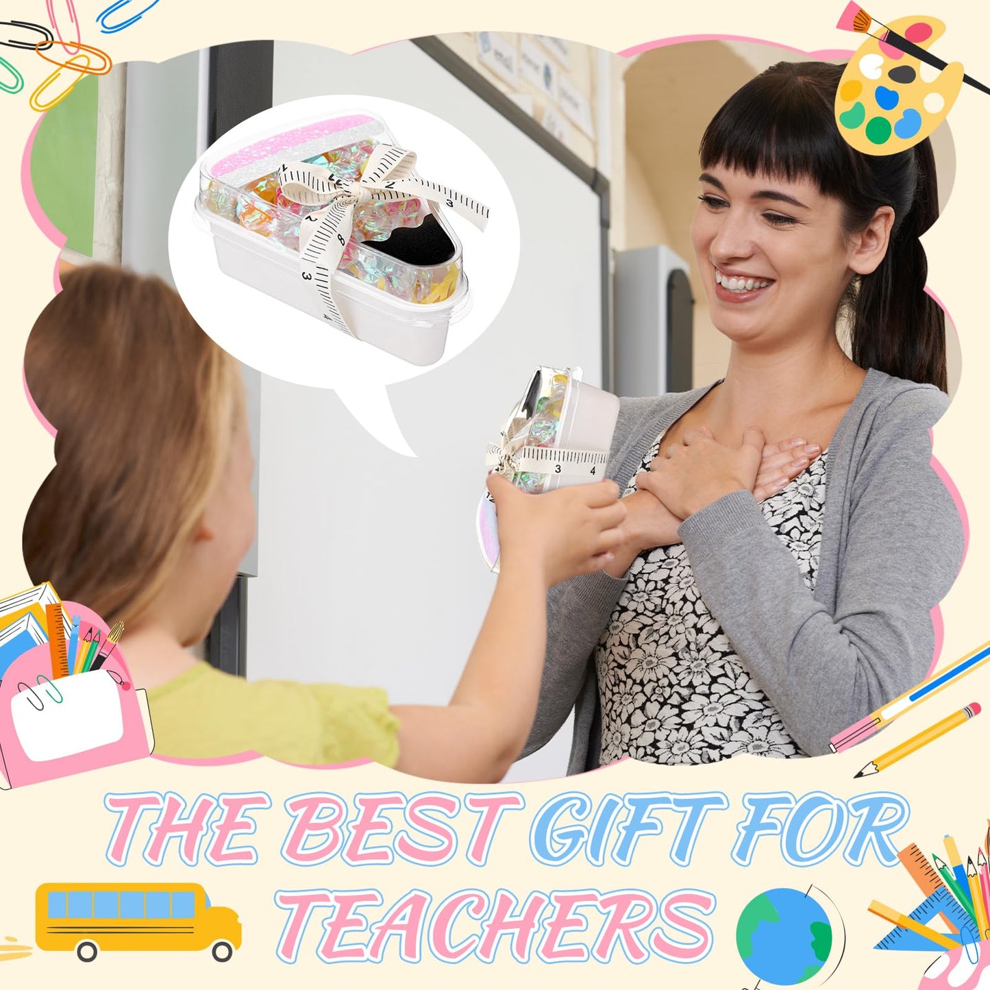 Ferrochef 36 Sets DIY Pencil Gift Box Plastic Pencil Container Teacher Appreciation Gifts for Students Back to School Treat Boxes for Teachers Thank You Gifts for Classroom School Party Favors