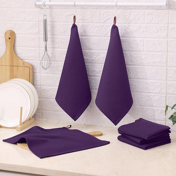 Homaxy 100% Cotton Waffle Weave Dish Cloths