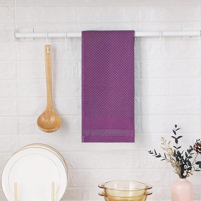 Homaxy 100% Cotton Waffle Weave Kitchen Towels, 13 x 28 Inches Super Absorbent