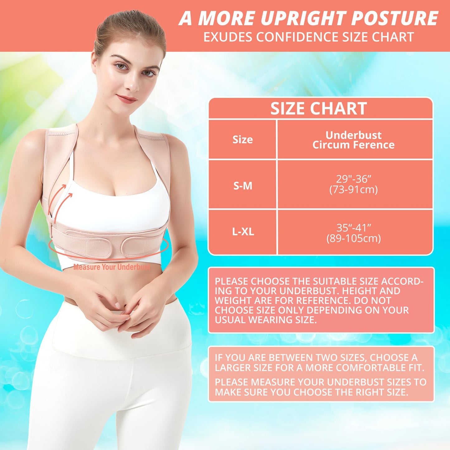 SHAPERKY Posture Corrector for Women and Men, Adjustable Upper Back Brace for Posture Hunchback Support and Providing Pain Relief from Neck, Shoulder, and Upper Back (Small/Medium)
