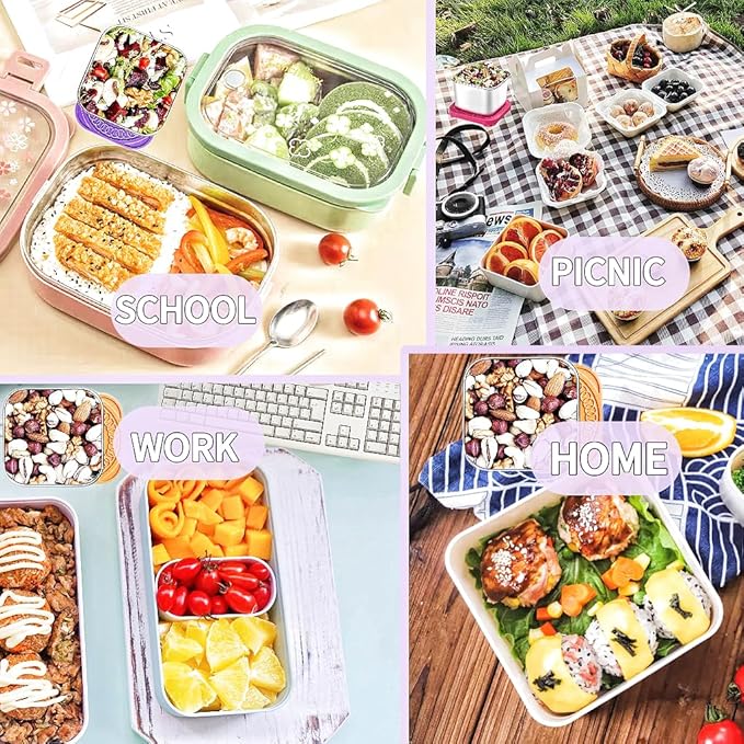6Pack Stainless Steel Snack Containers