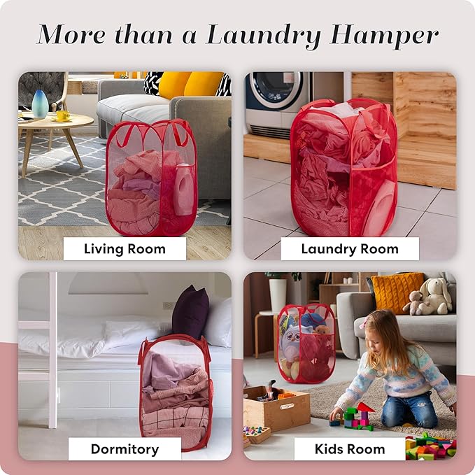 Handy Laundry Collapsible Mesh Pop Up Hamper