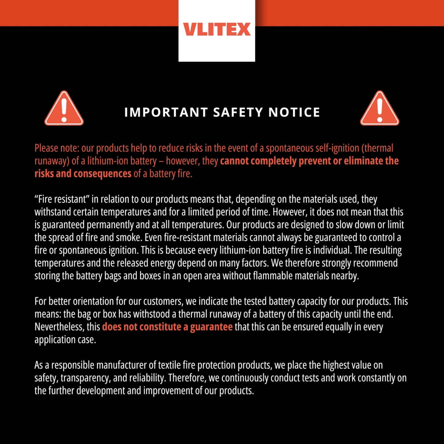 VLITEX Lithium Battery Storage Bag | Engineered in Germany | Fireproof Fabric Lipo Safe Bag | Safeguard Laptops, Batteries, Documents, Cash Money etc.