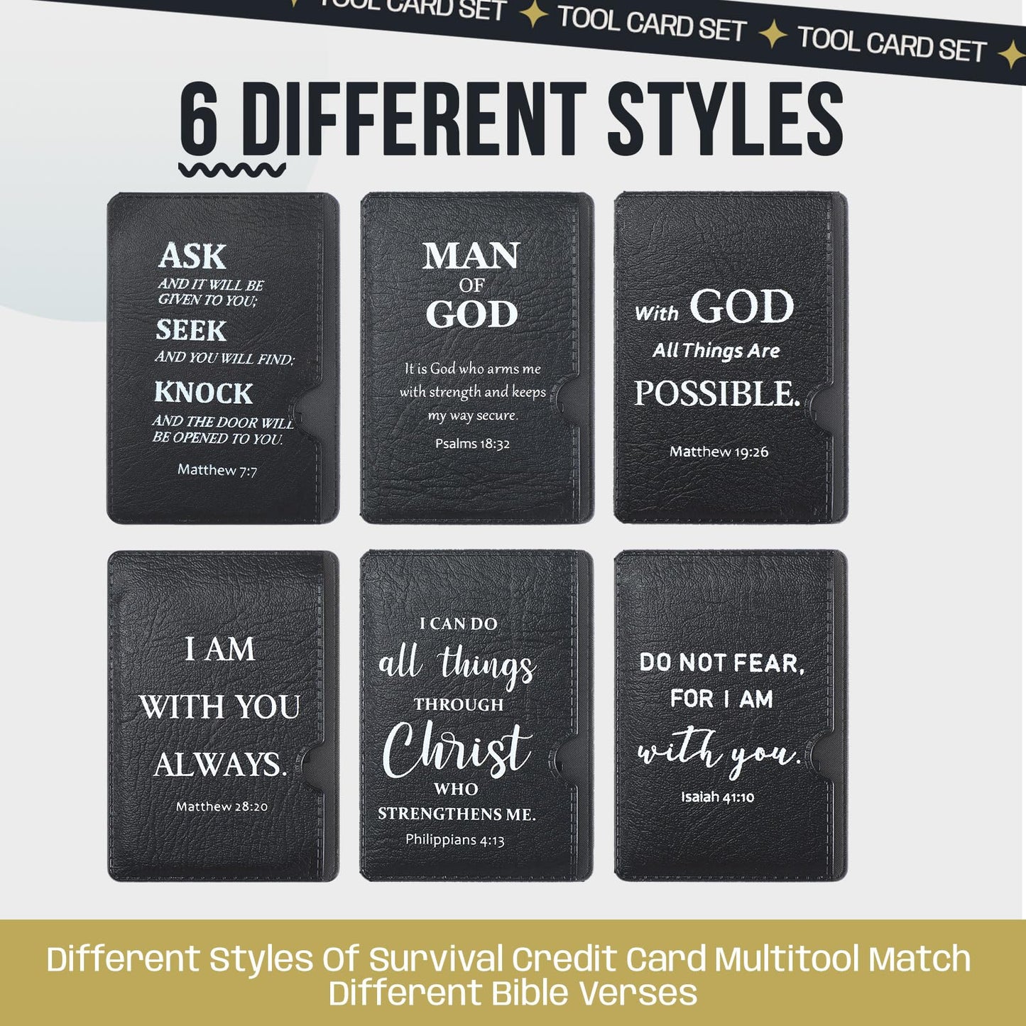 Lasnten 30 Pcs Christian Credit Card Multitool Bulk Bible Verses Wallets Survival Pocket Tool Christian Gifts For Father's Day Coworker Church Husband Men Christmas White Elephant Gifts
